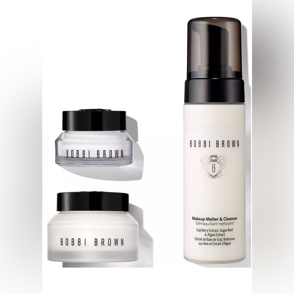 Bobbi Brown Hydrate To Glow Skincare Set Cleanser Face Cream Hydrating Eye Cream